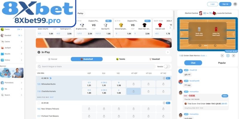 Vào link web/ app 8xbet